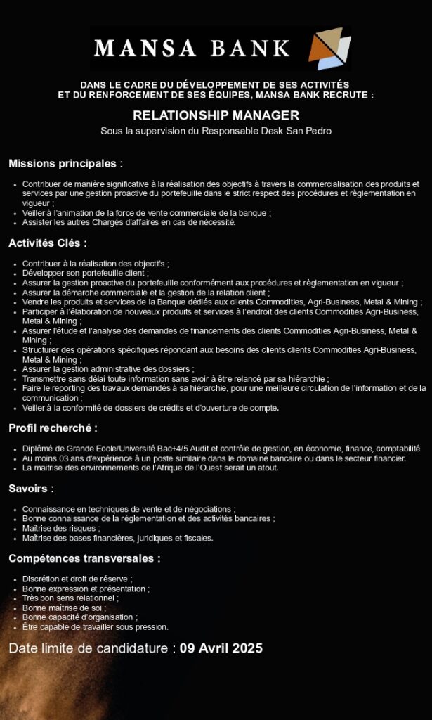 Offre d'emploi